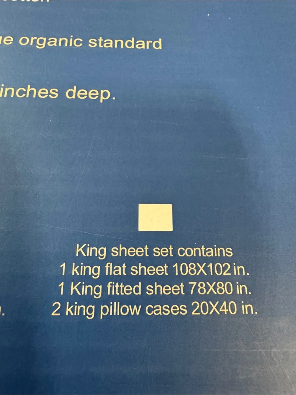 2000 Organic Cotton Touch King 4PCS Sheet Set - Blue